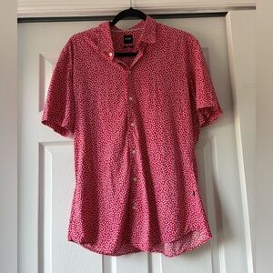 Hugo Boss Floral Short-Sleeve Stretch Button-Up Shirt